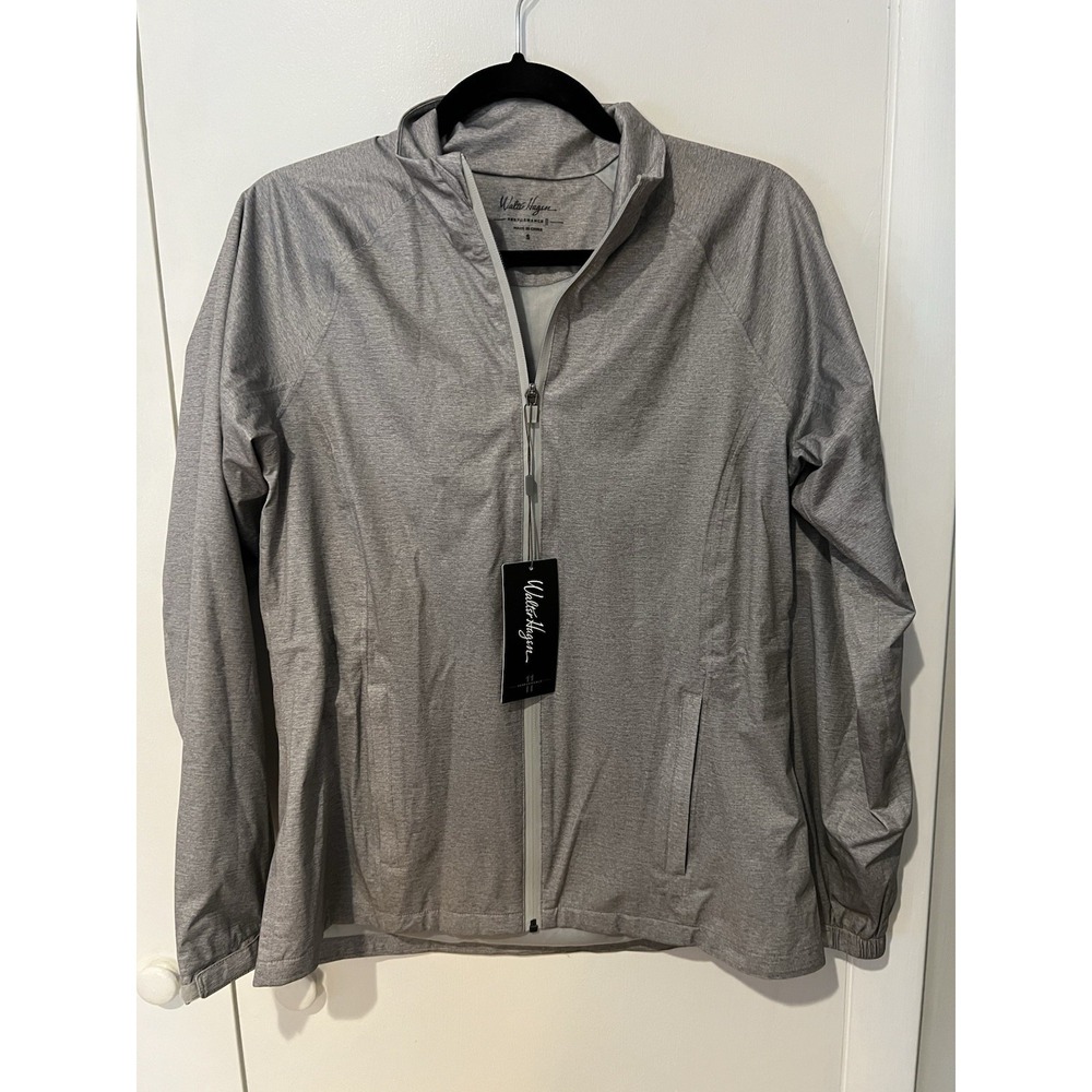 NWT Walter Hagen P11 Performance Rain Jacket Womens Small Gray Waterproof New